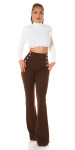 Sexy Koucla Highwaist flared pants golden buttons white M