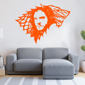 Veselá Stena Samolepka Jon Snow Hra o tróny Farba: oranžová, Veľkosť: 40 x 29 cm