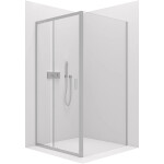 CERANO - Sprchovací kút Varone LINE Ľ/P - 6 mm - chróm, transparentné sklo - 100x100x195 - posuvný CER-DY505-90-196