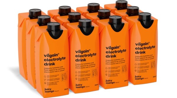 Vilgain Electrolyte Drink – 12× šťavnaté mango 500 ml