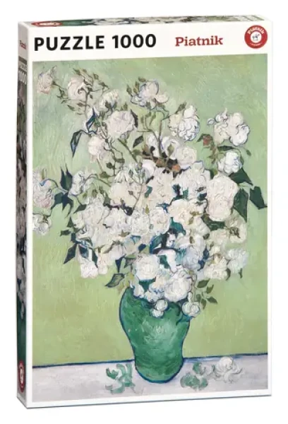PIATNIK Puzzle Van Gogh - Váza s bielymi ružami