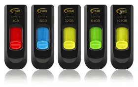 Team Group C145 128GB čierno-žltá / Flash disk / USB-A 3.2 Gen 1 / čítanie až 100 MB/s (TC1453128GY01)
