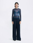 Thinking MU Tere Lotus Top NAVY XS