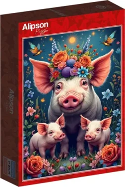 ALIPSON Puzzle Prasacia rodinka na prechádzke