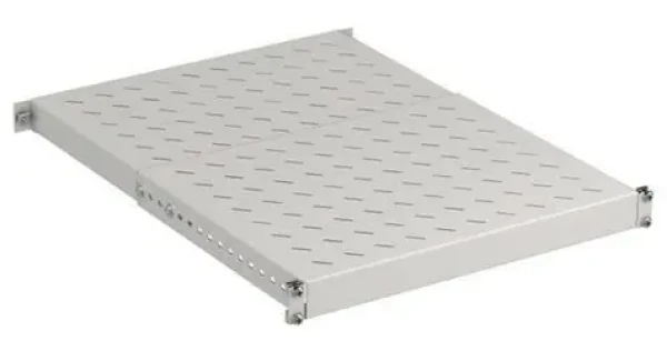 EFB Regálová polica 19" sivá / 1U / hĺbka 500-900 mm / nosnosť 150 kg (691653GR.80)