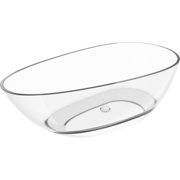 MEXEN - Glass clear voľne stojaca vaňa transparentná 170 x 85, korok chróm 58061708508