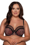 Dámska podprsenka TIGER SSS 1130/3 Terracotta s čiernou - AVA 70H terracotta