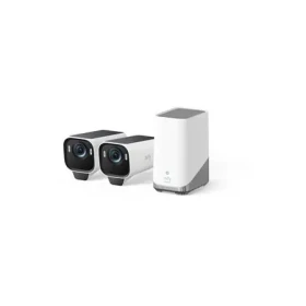 Anker Eufy S3 Pre biela / Vonkajšia IP kamera so solárnym nabíjaním / 2x kamera + jednotka HomeBase 3 / 4K (T88923W1)