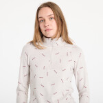 Tričko Nike Sportswear Collection Women's Logo Half-Zip Long-Sleeve Top Lt Orewood Brn/ Red Sepia/ Lt Orewood Brn M