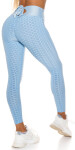 Sexy High Waist Push-Up Leggings with Bow babyblue L/XL