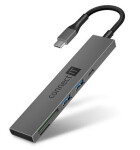 Connect IT CompactPRO sivá / Čítačka SD kariet / 2x USB-A 3.0 / 1x USB-C (CHU-5150-AN)