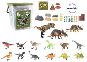 Mamido Mamido Veľká súprava dinosaurov v boxe Dinosaur Chapter XL 50 dielov