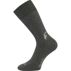 VOXX Ponožky bavlněné CASHMERE LOVE s kašmírem a ionty stříbra ANTRACITOVÉ (3 páry) 35-38 120978