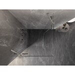 MEXEN/S - Lunar Duo sprchový kút dvere krídlové 100 x 100, transparent, nikel kartáčovaný 834-100L-100P-97-00