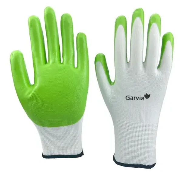 Garvia Záhradné rukavice NITRILE zelené vel. 9 / Rukavice pre záhradné práce / Veľkosť 9 / L