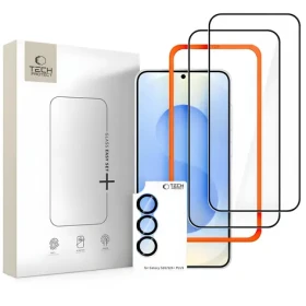 Tech-Protect Easy Set+ čierna / Ochranné tvrdené sklo / Samsung Galaxy S26 / 3 ks