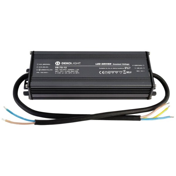Deko Light IP, CV, V napájací zdroj pre LED konštantné napätie 0 mA - 6.25 A 12 V/DC; 872084