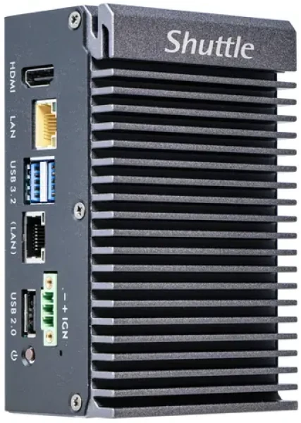 Shuttle Barebone Edge SPCEL03 čierna / Mini-PC / Intel Atom x6413E / SO-DIMM DDR4 / M.2 / 2x LAN / Bez OS (SPCEL03)