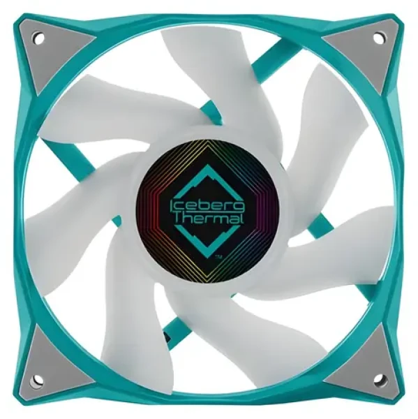 Iceberg Thermal IceGALE ARGB tyrkysová / Ventilátor / 120mm / ARGB / PWM / 2200 RPM (ICEGALE12A-D0A)