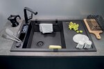 DEANTE DEANTE - Magnetic grafit metalic - Magnetic Granitový drez s odkvapkávačom ZRM_G113