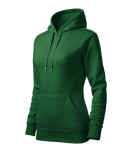 Dámska mikina s kapucňou bottle green L