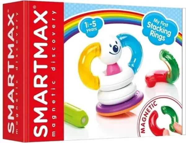 SMARTMAX Magnetická stavebnica Moje prvé nasúvacie krúžky 12 dielikov