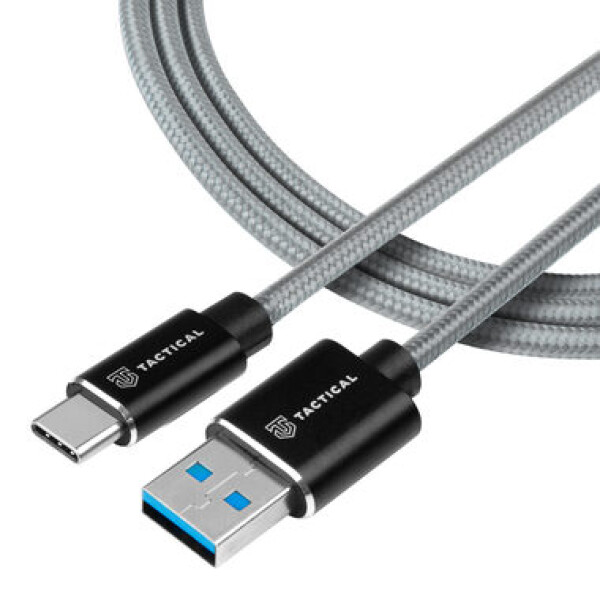 Tactical Fast Rope Aramid Cable USB-A - USB-C 2m šedá (8596311153129)