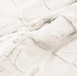 Dámska kožušinová bunda vo farbe ecru (CX009-10) odstíny bílé XL (42)