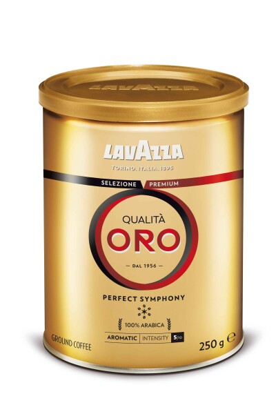 Lavazza Qualita Oro 250 g - Plechovka / Mletá káva / 100% Arabica (8000070020580)