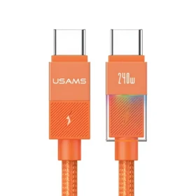 USAMS U93 oranžová / dátový kábel / USB-C - USB-C / PD 240W / 1,2 m (SJ775USB02)