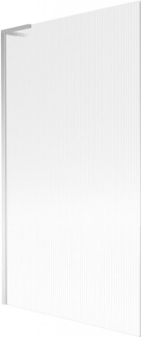 MEXEN/S - Next L vaňová zástena FIX 100 x 150, prúžky, chróm 895-100-000-03-09-01