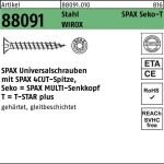 SPAX SPAX Seko-T 880910100050060 zápustné skrutky 5 mm 60 mm T-STAR plus ocel WIROX 500 ks; 1191010500605