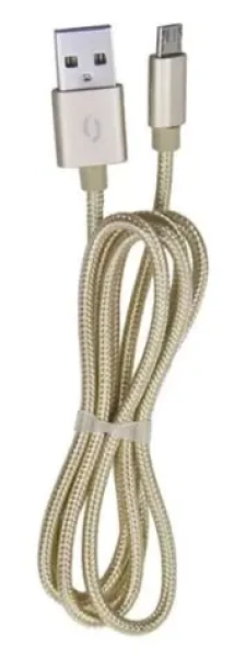 ALIGATOR TUBA 2A nabíjací kábel microUSB zlatý (DAKT009)