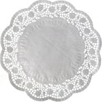 Dekoratívna krajka guľatá biela 24 cm 100 ks - Wimex - Wimex