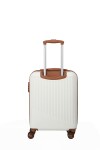 Palubný kufor 55x40x20 Travelite Bali S White/Cognac
