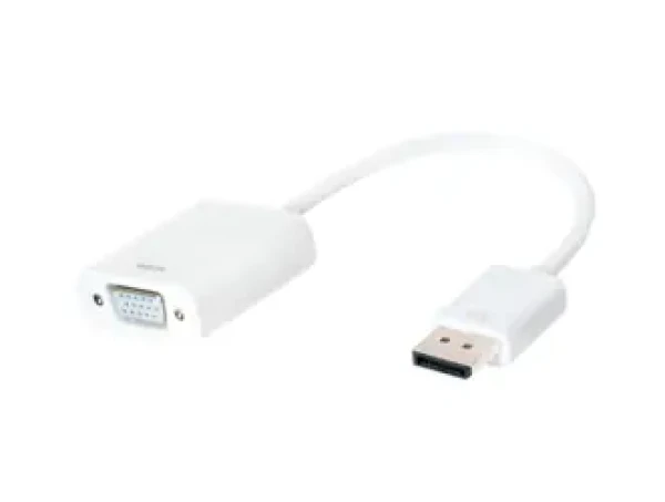 LogiLink CV0059B biela / Adaptér / DisplayPort - VGA / max. 1920×1200 / 15 cm (CV0059B)