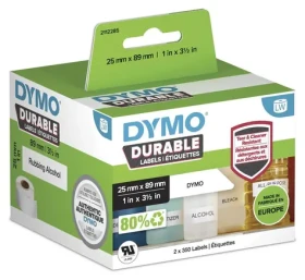 Dymo Odolné štítky 25x89 mm biele / Štítky / polypropylén / vodeodolné / 350 ks (2112285)
