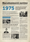 Narodeninové noviny 1975 s vlastným textom a fotografiou, S textom