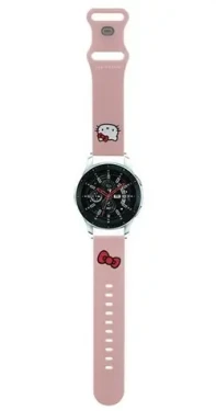 Hello Kitty Silicone Kitty Head ružová / Remienok na hodinky / silikónový / univerzálny 22 mm (HKUWLSCHBLP)
