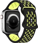 Beline New Sport Silicone čierno-žltý / Športový pásik pre Apple Watch / 42/44/45/49 mm (Beli02529)