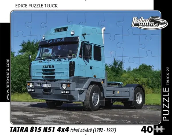 RETRO-AUTA Puzzle TRUCK č.22 Tatra 815 N51 4x4 ťahač návesov (1982-1997)