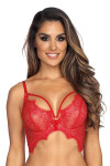 Dámska podprsenka/polokorzet V-9581 Červená - Axami 80D červená