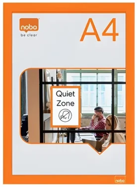 NOBO magnetický rám na plagáty A4 oranžová / Rám na plagáty / Samolepiace, obojstranné / 2 ks (1915695)