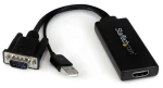 StarTech adaptér VGA na HDMI čierna / 1080p / audio (VGA2HDU)
