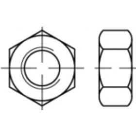 TOOLCRAFT TO-5443830 šesťhranné matice 44 mm 83934 ocel 100 ks; TO-5443830