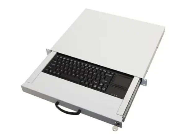Equip 19" sivý šuplík na klávesnici s touchpadom / DE layout / uzamykateľný / 1,8 m kábel (261612)