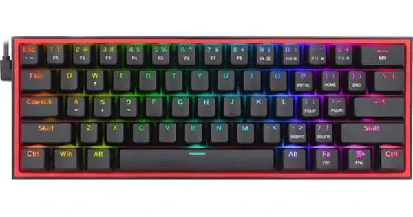 Redragon K617 Fizz Red RGB / Herná klávesnica / mechanická / spínače red / USB / US (K617-RGB)