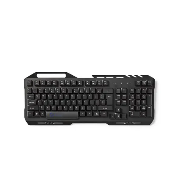 Nedis GKBD200BKDE - Herná Klávesnica Čierna / Osvetlenie RGB / USB 2.0 / Herné Rozloženie Kláves / Kovový Design (GKBD200BKDE)