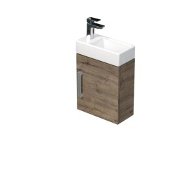 Kúpeľňová skrinka s umývadlom SAT Cube Way 40x47, 5x20 cm dub Wellington mat CUBE320401DDW CUBE320401DDW