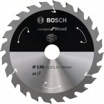 Bosch Accessories Bosch Power Tools 2608837668 tvrdokovový pílový kotúč 136 x 20 mm Počet zubov (na palec): 24 1 ks; 2608837668